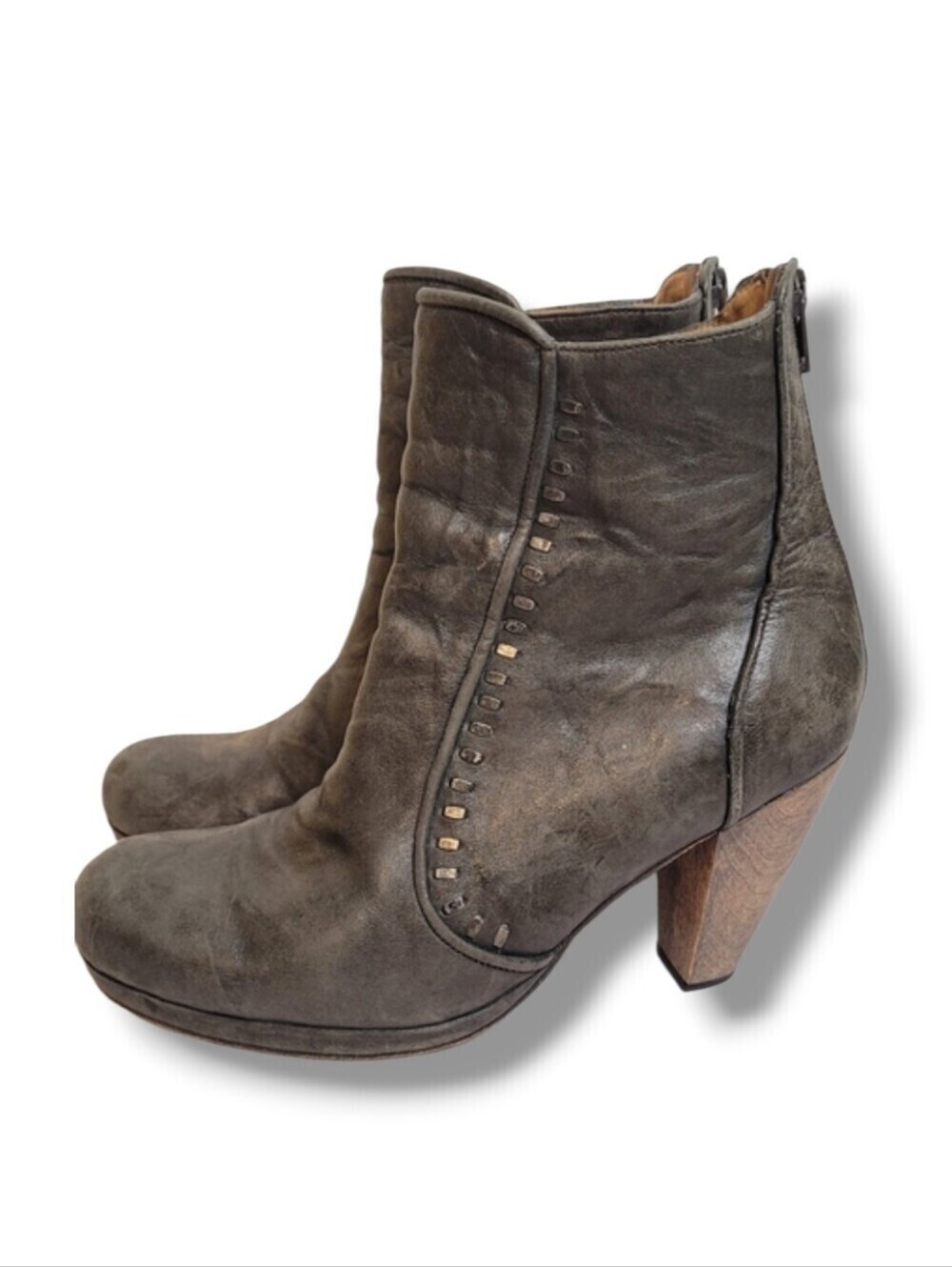 Calleen Cordero Leather Ankle Boots Size 7.5